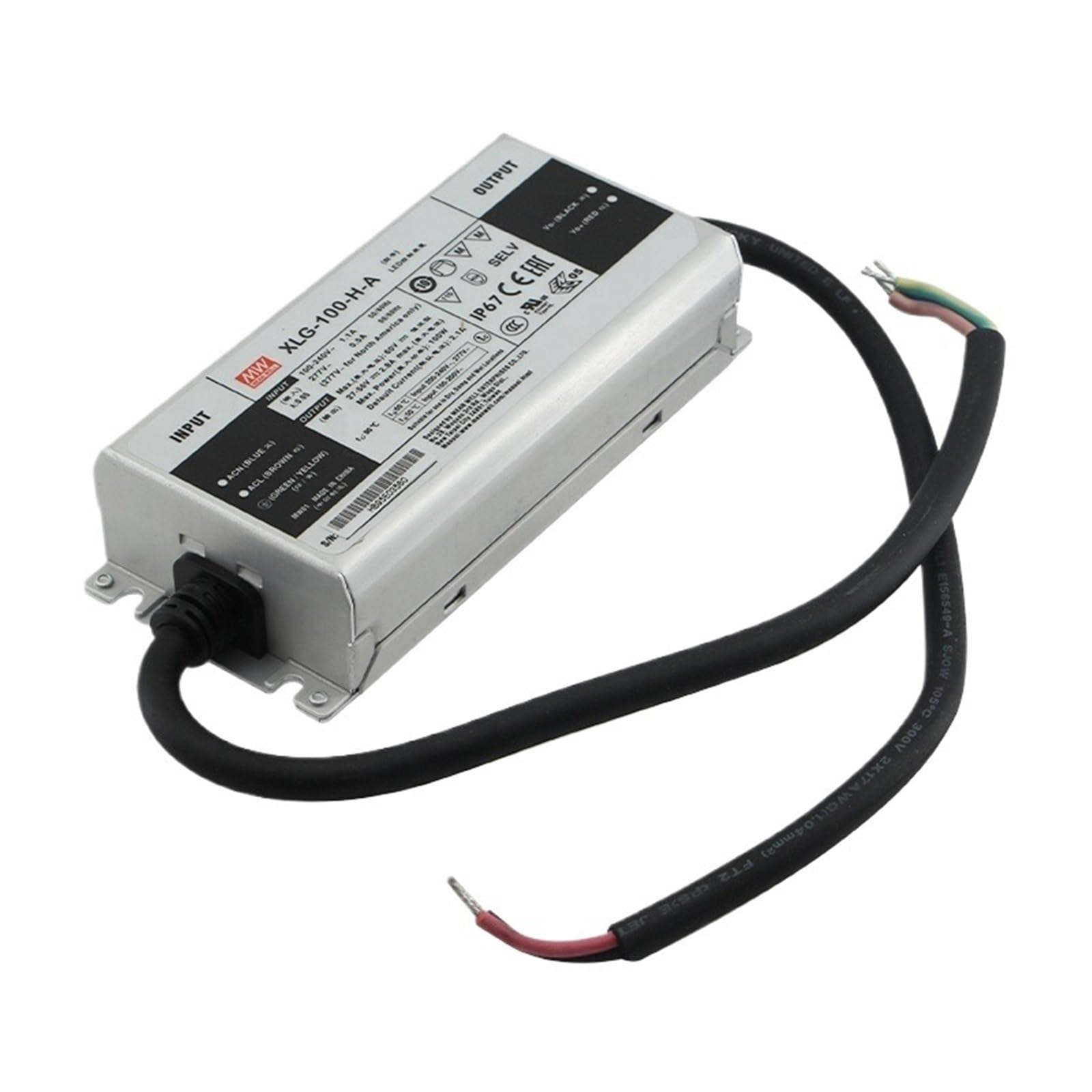 FCARUMIQP XLG-100-H-A 100W 27-56V 2100mA Constant Power Mode LED Driver Supply Adjustable