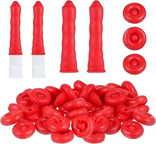 20pcs Caulk Cap Covers,Caulk Cap Saving Sealer Caulk Tube Caps Red Caulk Saver Caps Caulk Nozzles Caps for Sealing Protecting Caulk Tube Sealant Gun Silicone Sealant Nozzles