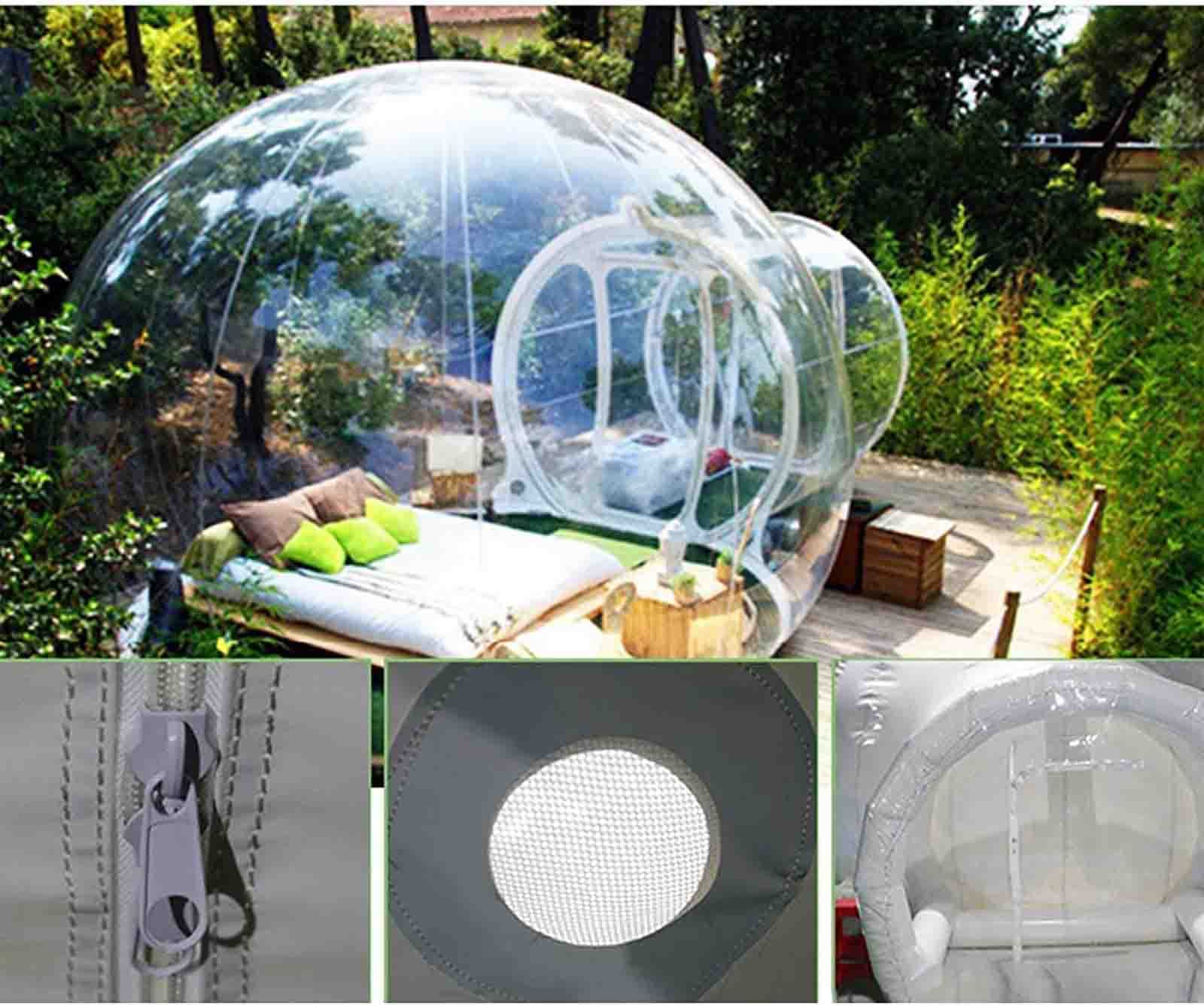 FJAUOQ Aufblasbares Transparentes Zelt Für Den Außenbereich Camping Bubble Haus Regenfestes Winddichtes Camping Privatsphäre Zelt Für Party Urlaub Camping,5m Sport & Freizeit