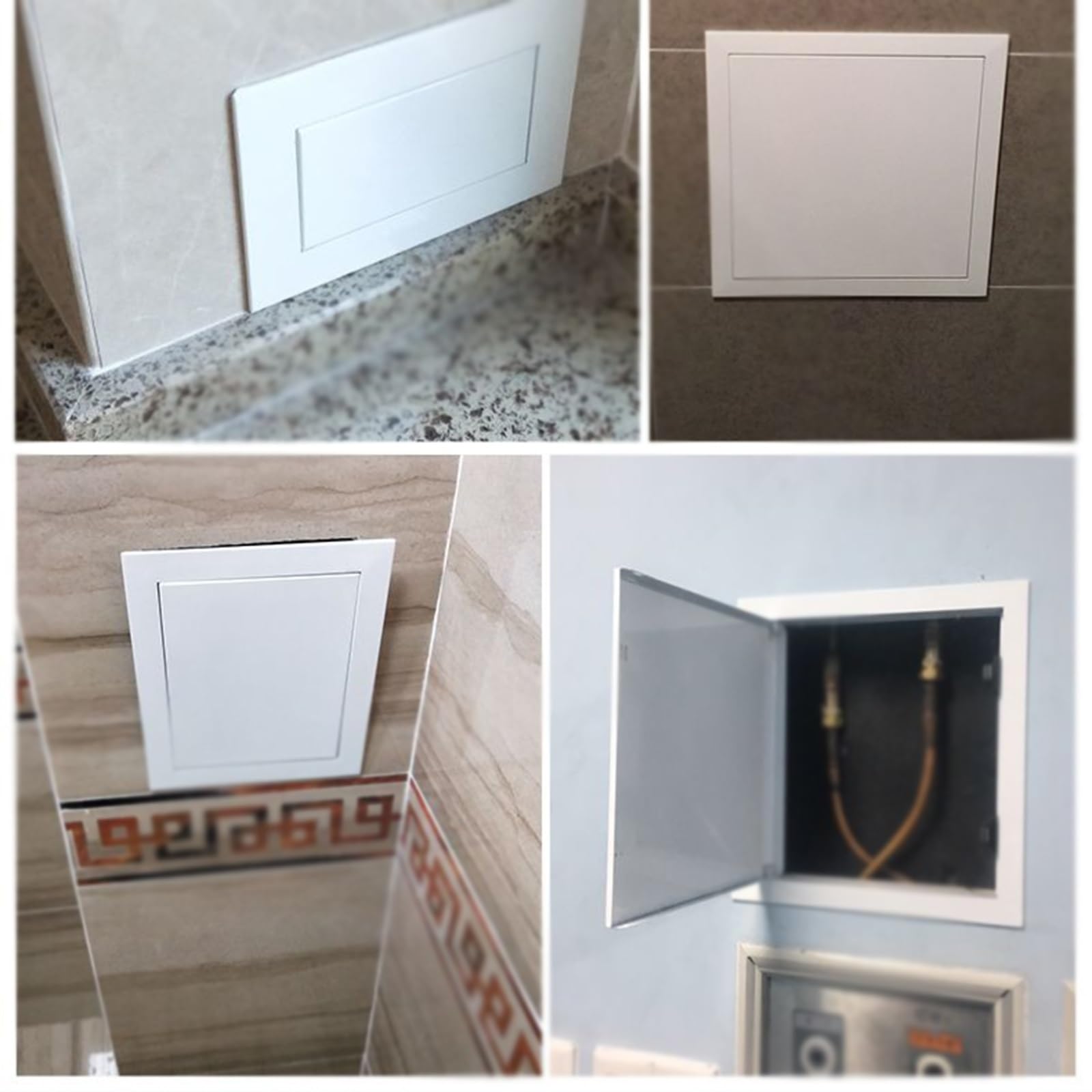 Panel dostępu do płyt kartonowo-gipsowych, trwała rama ze stopu aluminium, łatwe w montażu wsporniki montażowe do paneli dostępowych do płyt kartonowo-gipsowych (czarny, 40 x 45 cm)