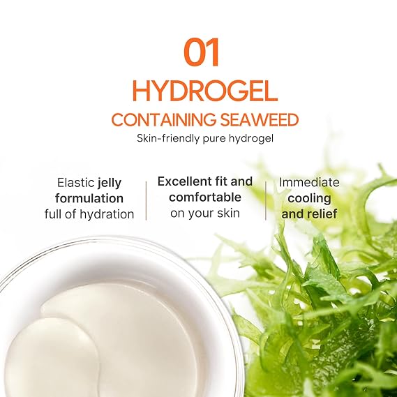 Petitfee Collagen & CoQ10 Hydrogel Eye Patch 60ea - Collagen Under Eye Mask for Intense Hydration, Skin Elasticity, CoenzymeQ10, Aloe Vera, Green Tea Extract for Puffy Eyes and Dark Circles
