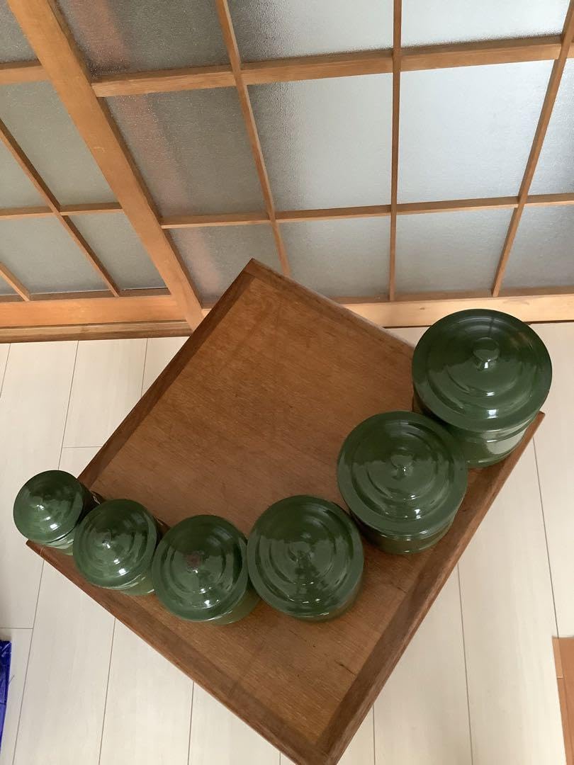 フランスアンティークホーローキャニスターセット③