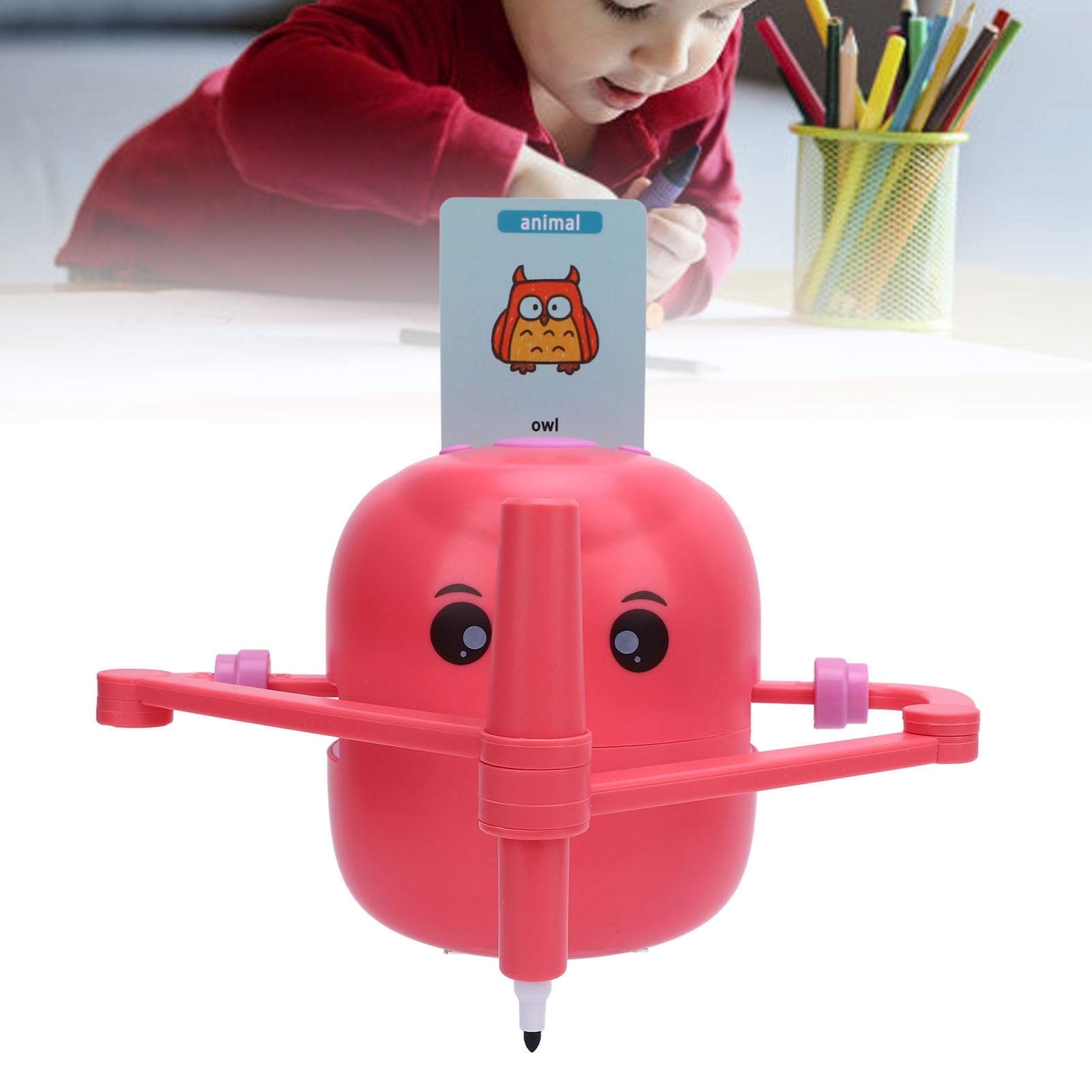 Generic Robot Educativo per il Disegno Intelligente, Giocattolo Interattivo Premium per L'apprendimento della Pittura, per Bambini e Adulti, con Carte e Penne, per gli Appassionati della Natura e