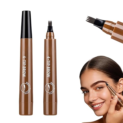 Lápiz de cejas Microblading, resistente al agua, 4 puntas, para mujer, maquillaje mágico natural para cejas, lápiz de contorno de trazos finos,