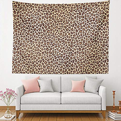 Yuemt Tapestries Wild Brown Animal Leopard Print 82.7X59.1 Inch Living Room Bedroom Dormitory Wall Hanging Tapestry Art Decoration (Set Of 1) #TOP2