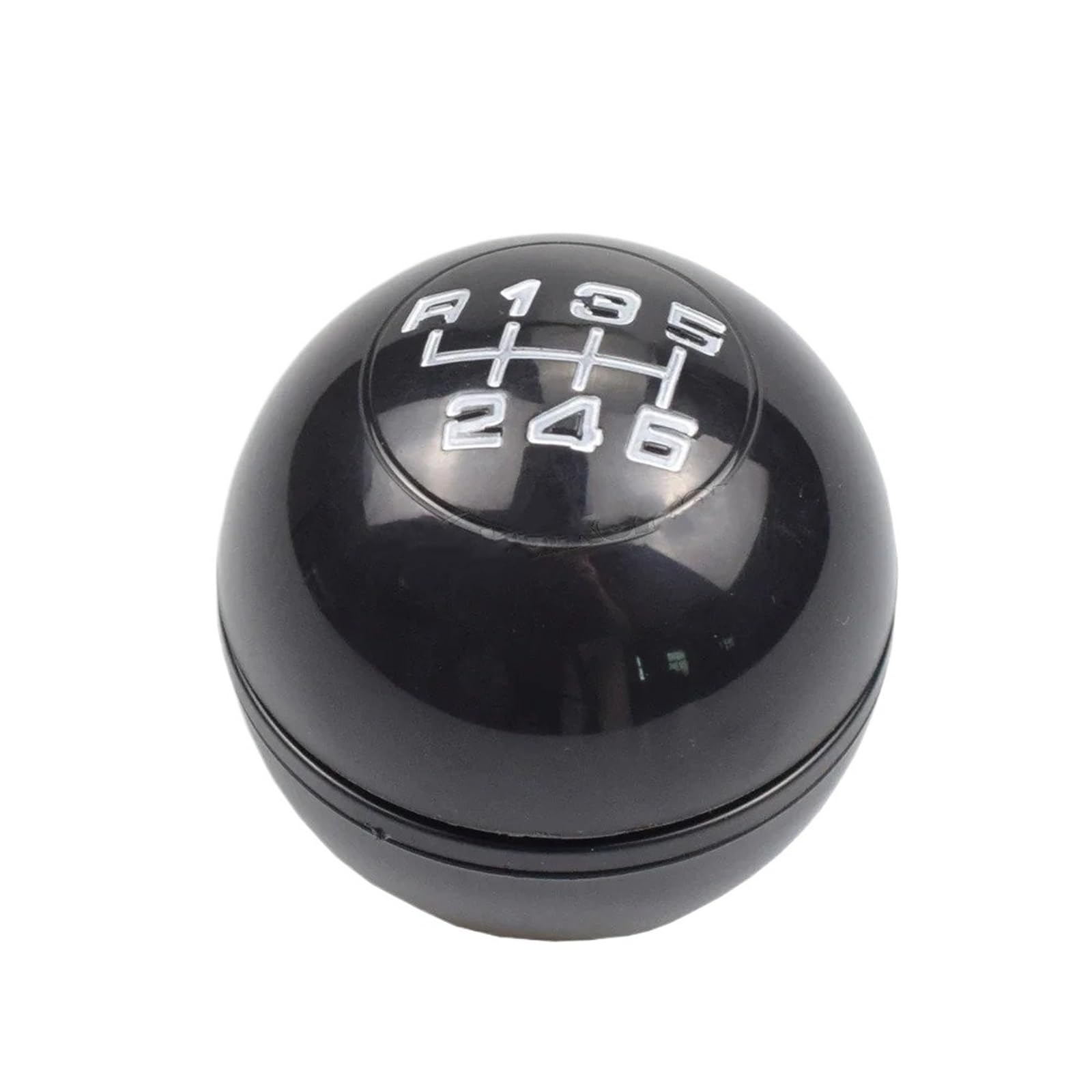 DWTNMEX Gear Shift Knob for Alfa for Romeo 2010-2018 MT 6 Speed Chrome Gear Shift Knob Lever Shifter Head(6 Speed-Black)