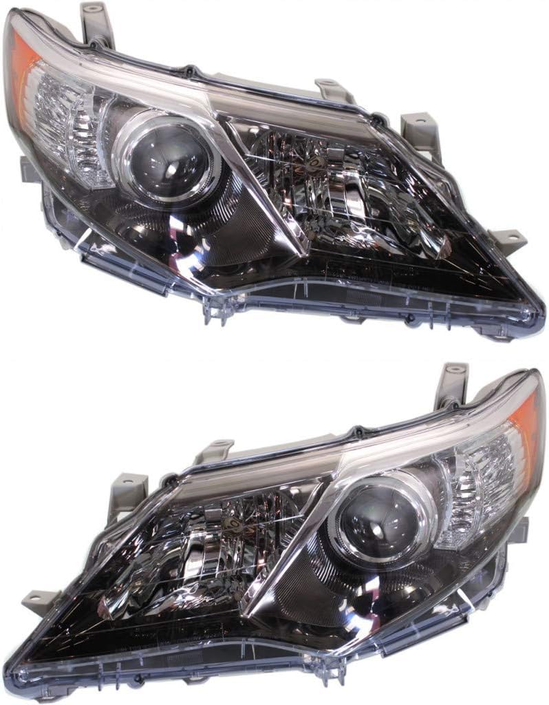 For Toyota Camry 2012 2013 2014 Headlight Assembly Unit Driver and Passenger Side | Pair | HID Type | With HID Bulb And Ballast | TO2518135 | TO2519135 | 81170-06890 | 81130-06890