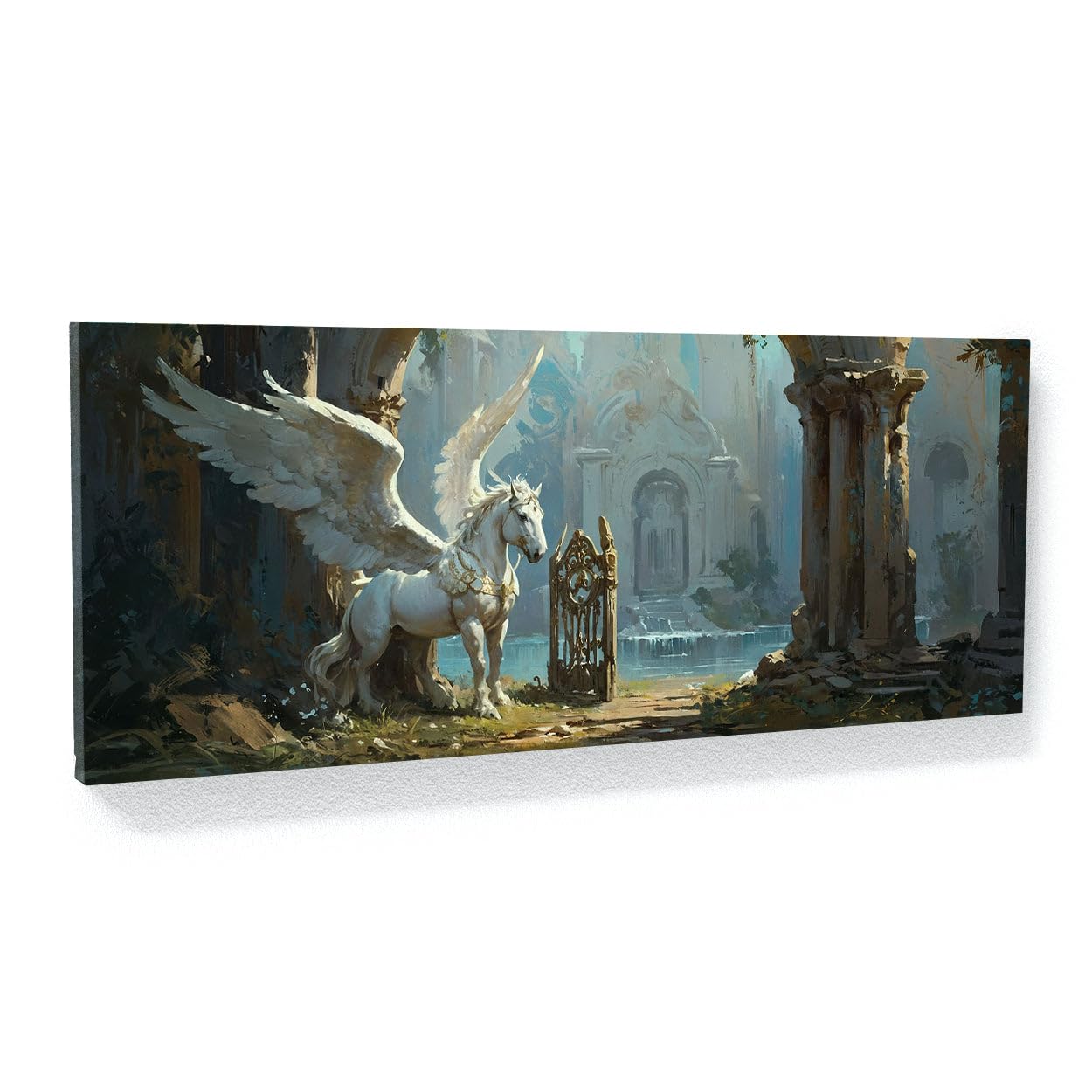 Sense Canvas Pegasus Ancient Gatekeeper 20 Canvas Art - Home Decor Wall Art Print Poster…