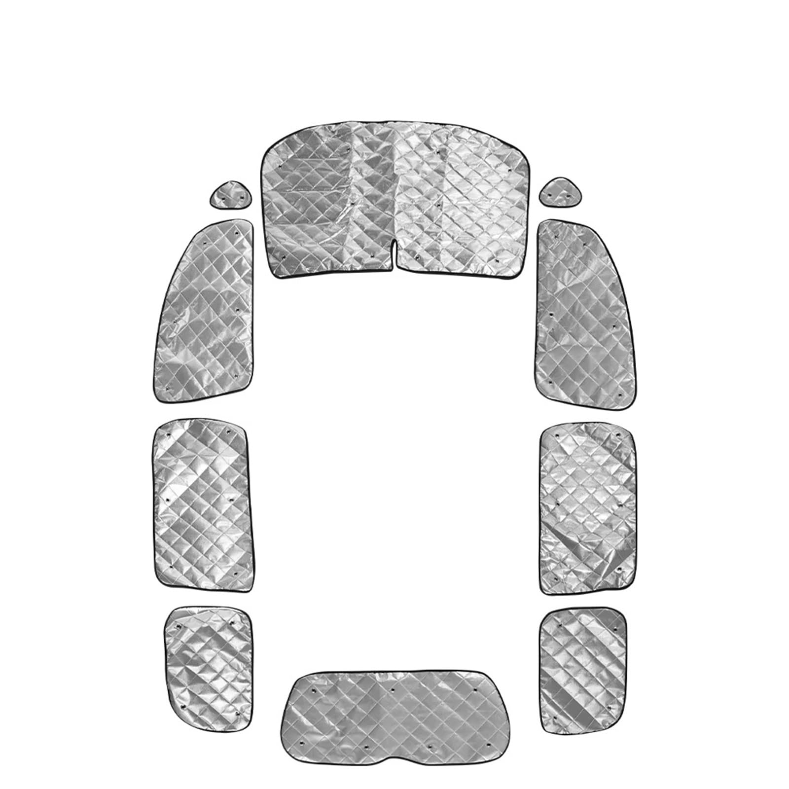 Tendine Parasole Auto Per Stepwgn RG 4 Strati Struttura Modello Auto Antifreddo Anticalore Ombreggiatura Isolamento Termico Parasole Argento 10 PZ Auto Parabrezza Parasole