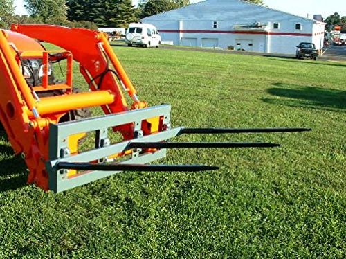 Skid Steer Bale Spear Attachment - 3 x 39  Prongs MOD