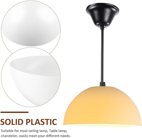 Miniatura 2 de 4 piezas de pantalla de lámpara de luz blanca para lámpara de mesa, pantalla de lámpara de cristal, pantalla con forma de tazón, pantalla de lámpara