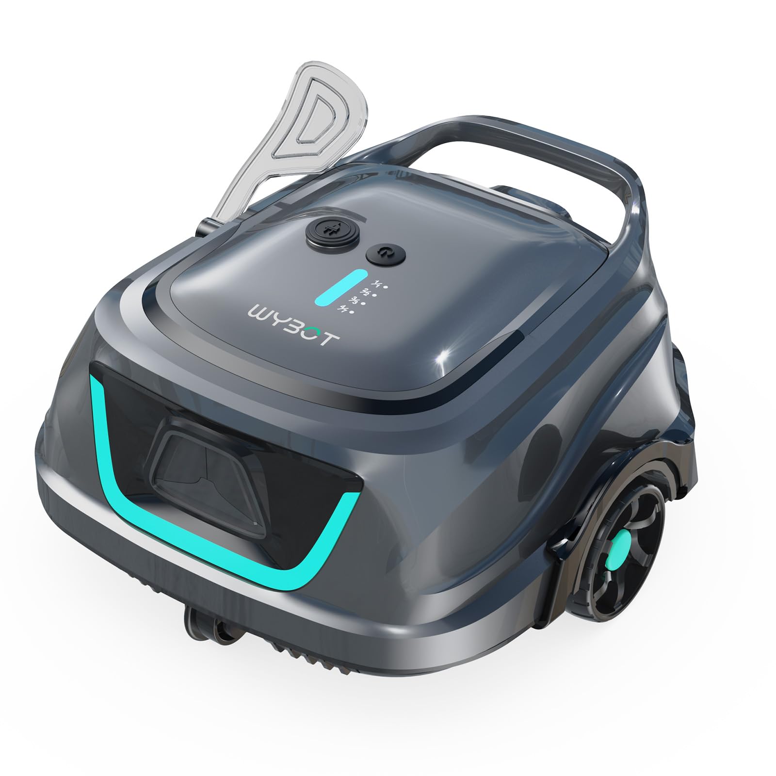 WYBOT A1 Robot Limpiafondos Piscina Turboalimentado, Limpieza Profunda 100㎡, Doble Filtración, Diseño Exclusivo Hogares (120 Min Duración), Vert Gris Clair