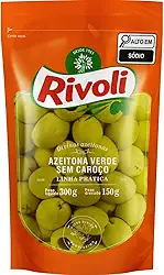Rivoli Azeitona Verde Em Conserva Sem Caroço Sachê 150G