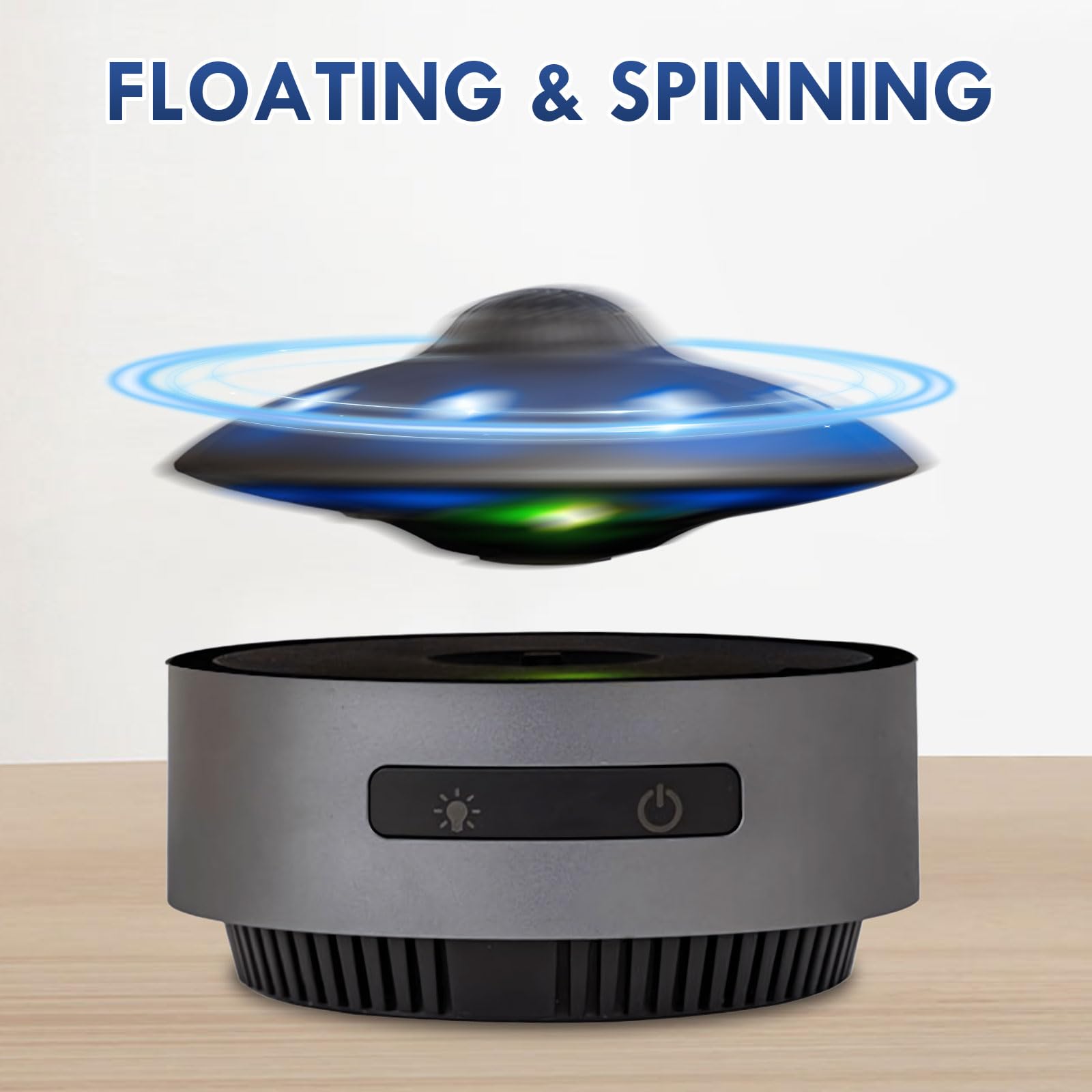 UFO Altoparlante Bluetooth, riproduzione di musica e fluttuante automatico in aria, altoparlante HiFi con Bluetooth 5.0, suono 3D, decorazione a levitazione magnetica, gadget cool tech per uomini