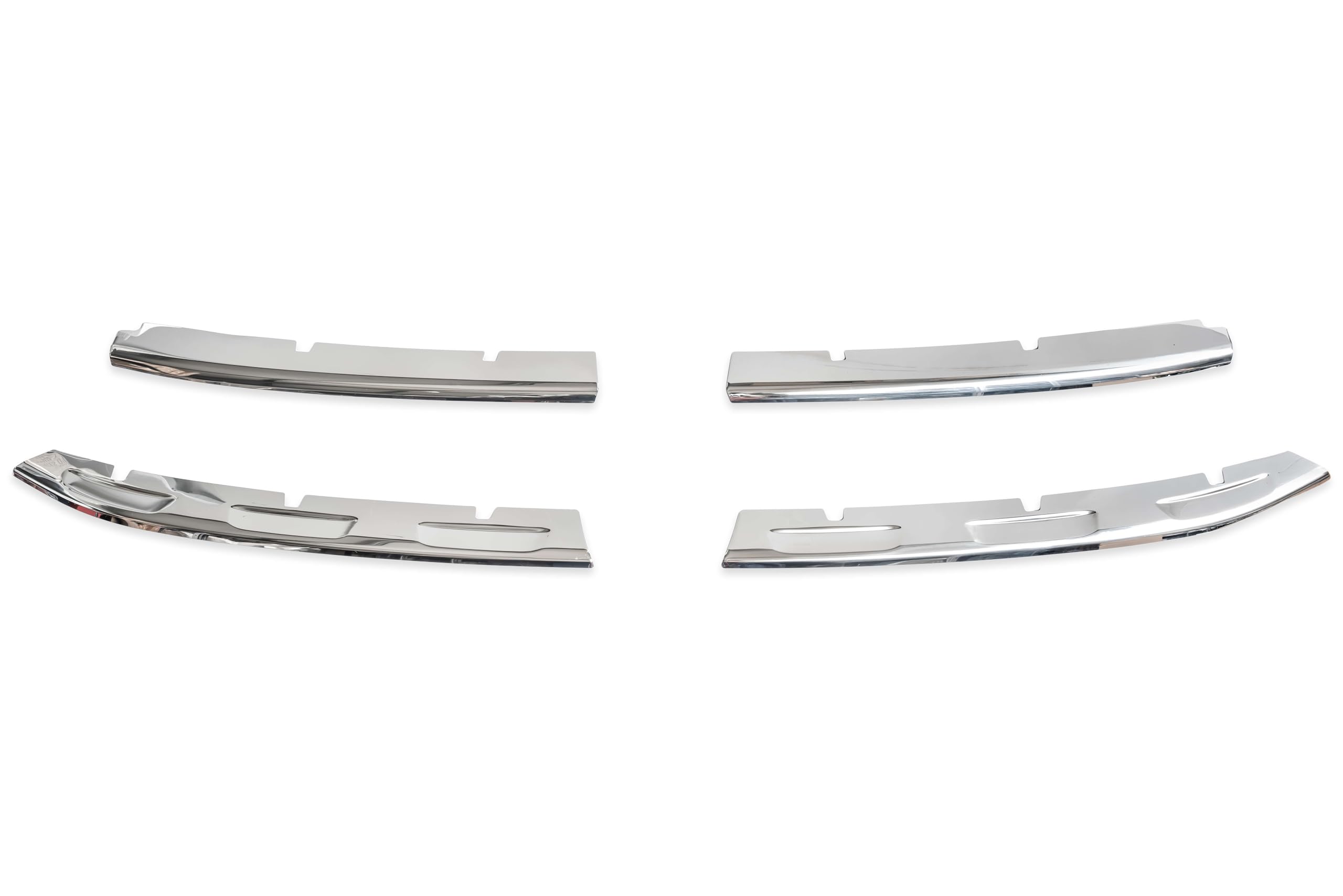 RECAMBO Edelstahl Grillrahmen - Chrom Zierleiste Für VW Tiguan II | Frontgrill Optik Upgrade