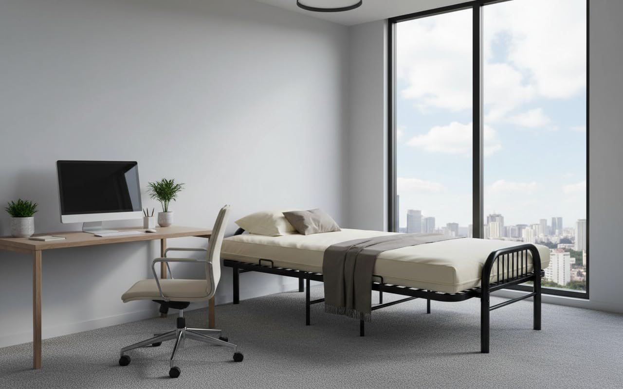 D&D Futon Furniture Leather Look Vinyl Futon Covers, Mattress Protector Slipcovers (Ivory, Twin Size 6x39x75 in)