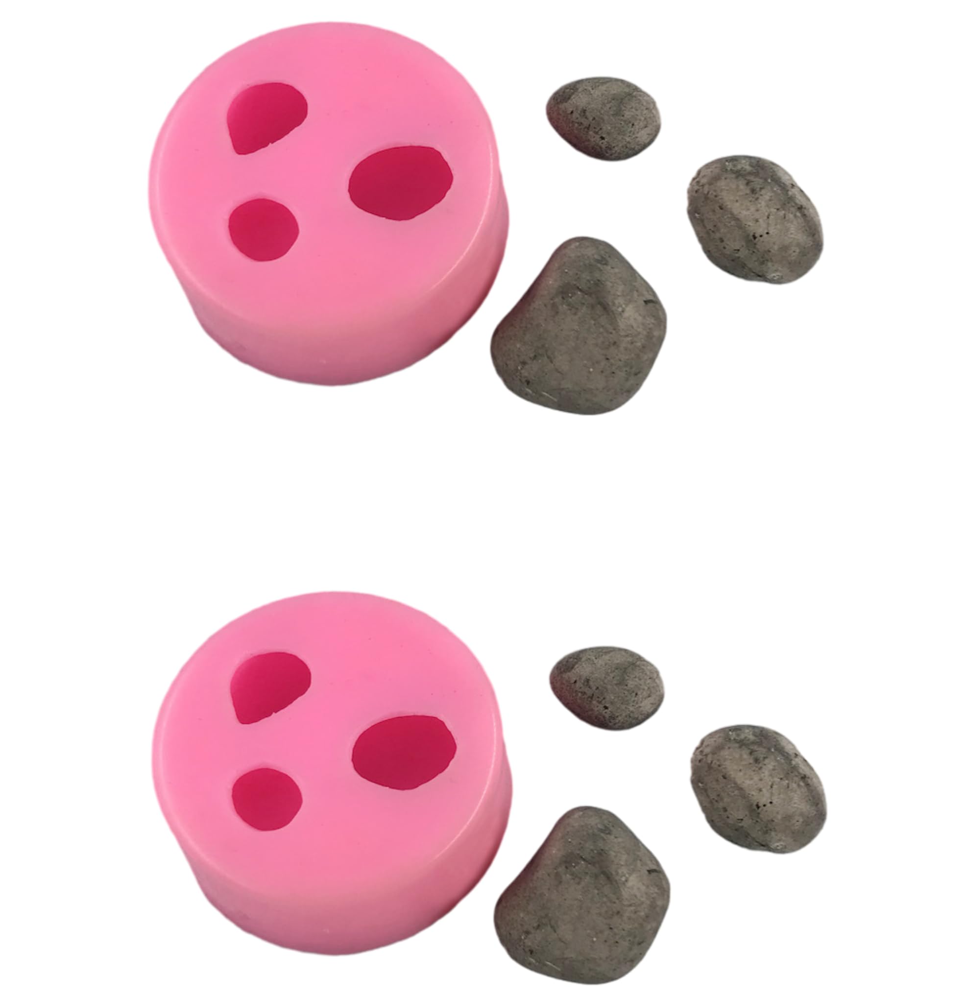Cake Fondant Mold 2Pcs Stone Silicone Mold Cake Decoration Chocolate Mold Stone Mold