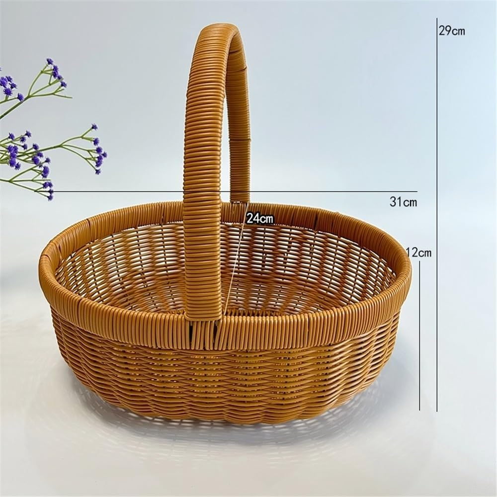 Cestino della frutta Cestini portaoggetti intrecciati for snack, verdura, frutta, raccolta di Tavola