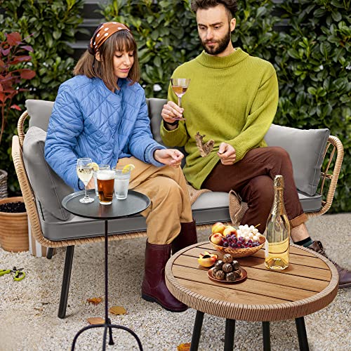 Yitahome MAYIH0009705MA Patio Loveseat, All-Weather Wicker Rattan 2 Seater Sofa With Cushions & Lumbar Pillows, Outdoor Patio Furniture Set thumb #2