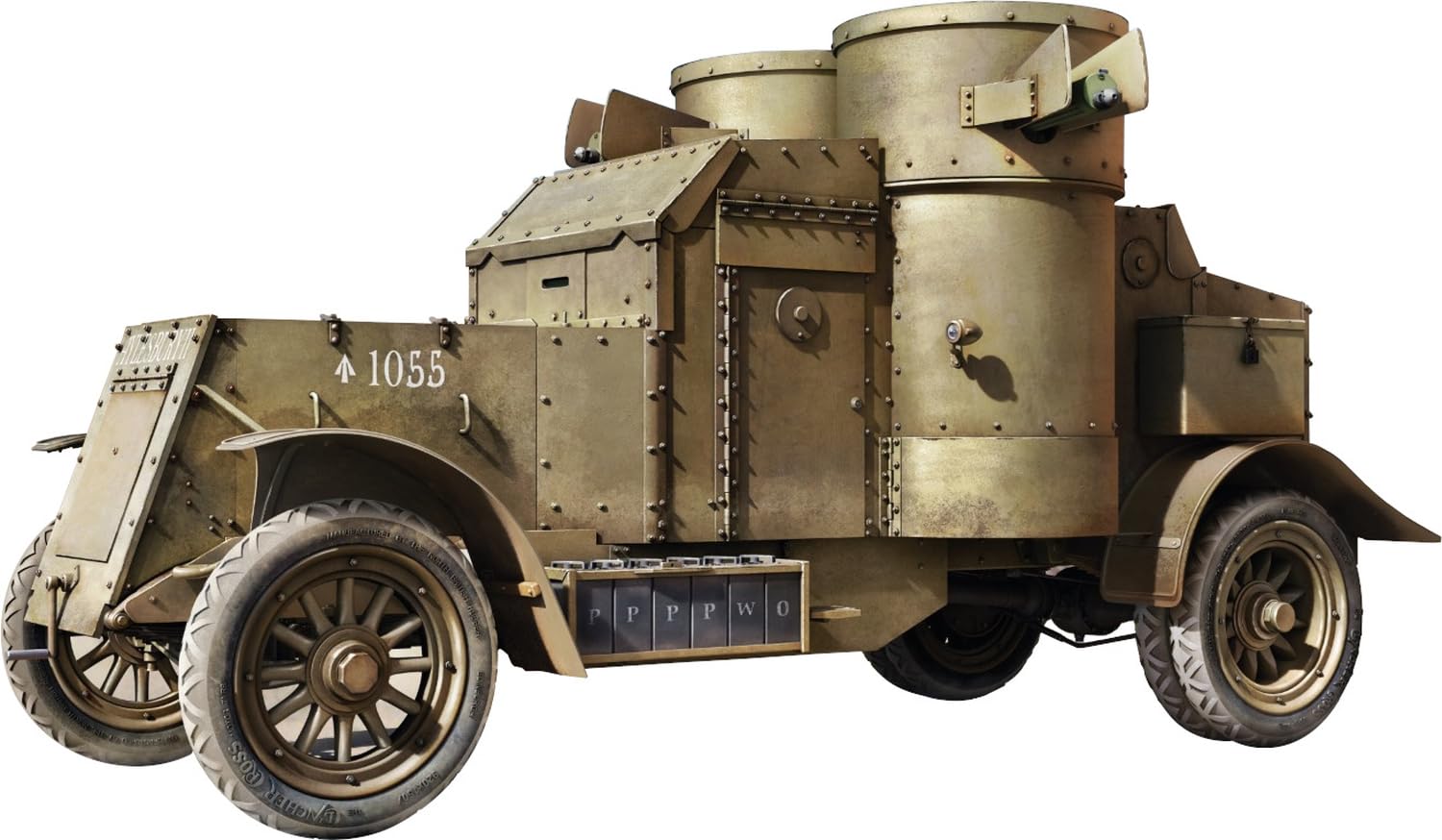 MiniArt 39023 1:35 Panzerspähw. 1918 Dunsterf. Int Kit – riproduzione fedele all'originale, modellismo, kit di costruzione in plastica, fai da te, hobby, incollaggio, modellismo, assemblaggio, non