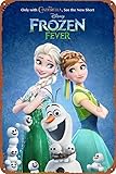 Frozen Fever Movie Poster Vintage Look Tin Metal Sign Wall Decoration 8x12 Inches