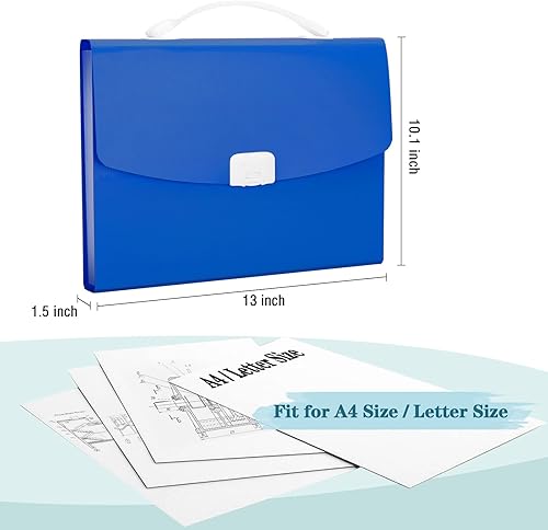 Miniatura 15 de Carpeta de archivos expandible de 13 bolsillos, organizador mensual de archivos de acordeón, tamaño carta, carpeta de documentos tamaño A4 con asa