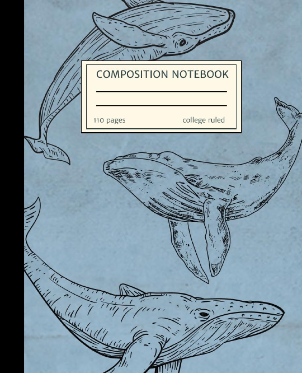Composition Notebook Vintage Ocean Life: Vintage Aesthetic College Ruled Notebook with Whale Illustration - Sea Life Journal for School, College, Work, Home - 7.5x9.25