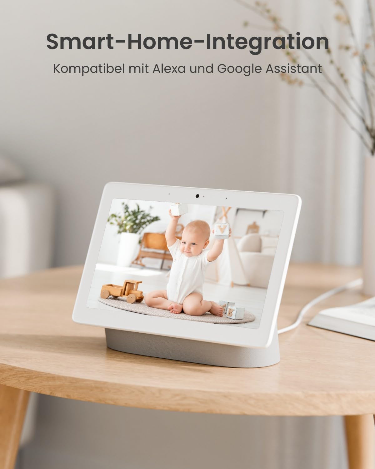 Reolink 3K Überwachungskamera Innen WLAN Schwenkbar, Home und Baby Monitor mit Personen-/Haustier-/Baby-Schreierkennung, Auto-Tracking, 2,4/5GHz WiFi IP Kamera Indoor, 5MP IR-Nachtsicht, E1 Pro