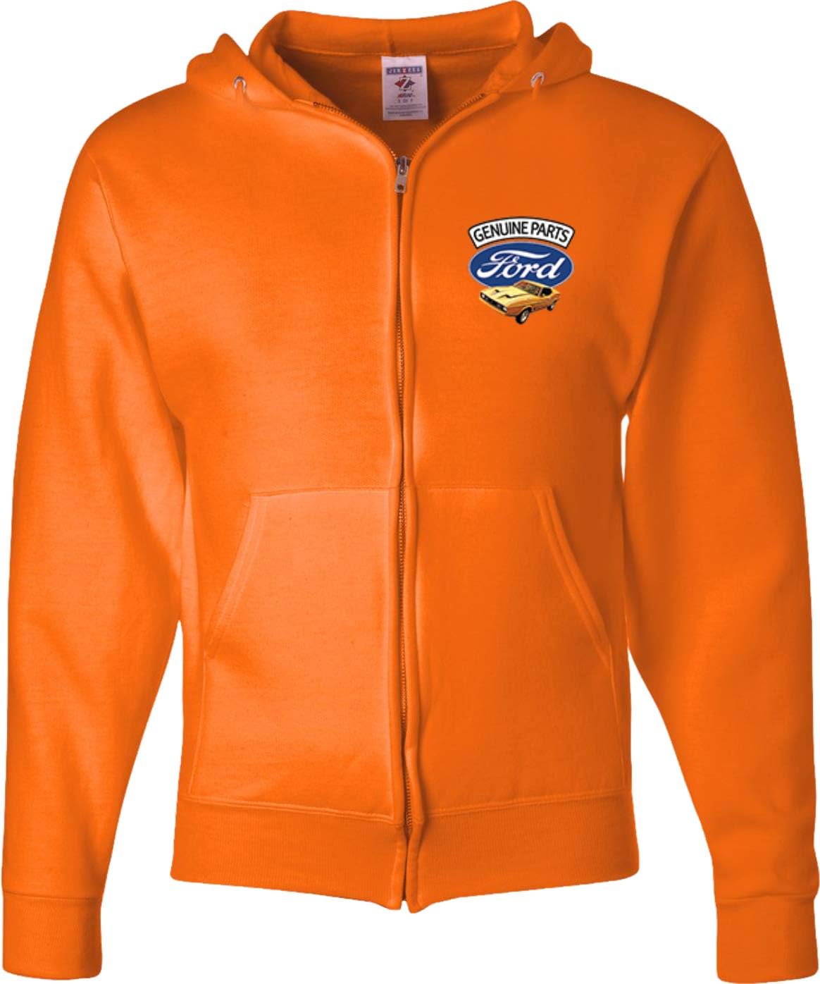 Ford Mustang Full Zip Hoodie Genuine Parts Pocket Print