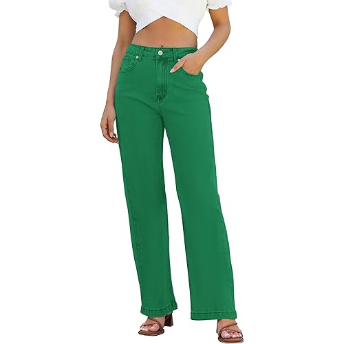 Womens Jeans High Waisted Straight Leg Loose Stretchy Lightweight Tummy Control Trendy Jeans for Women 2025