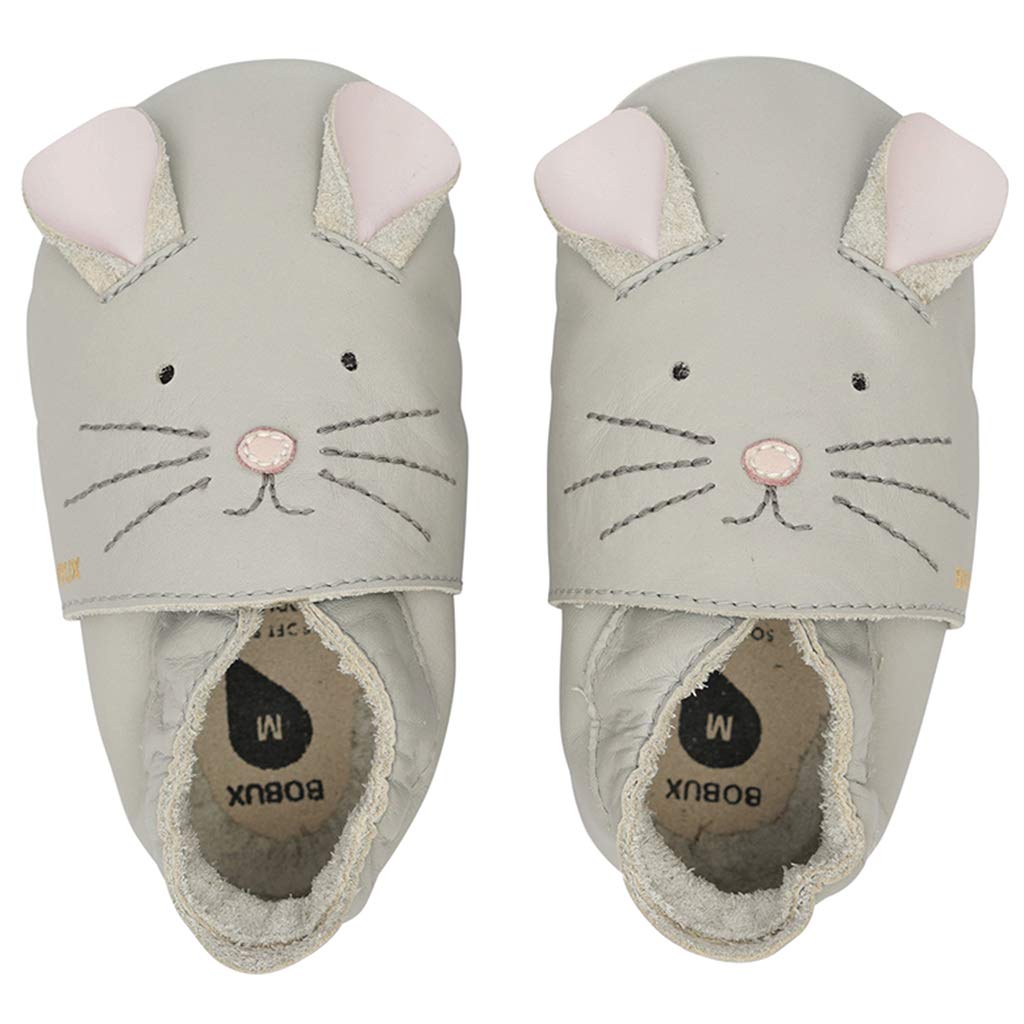 Bobux Patucos para bebé, zapatos de bebé, regalo para bebé, color gris claro