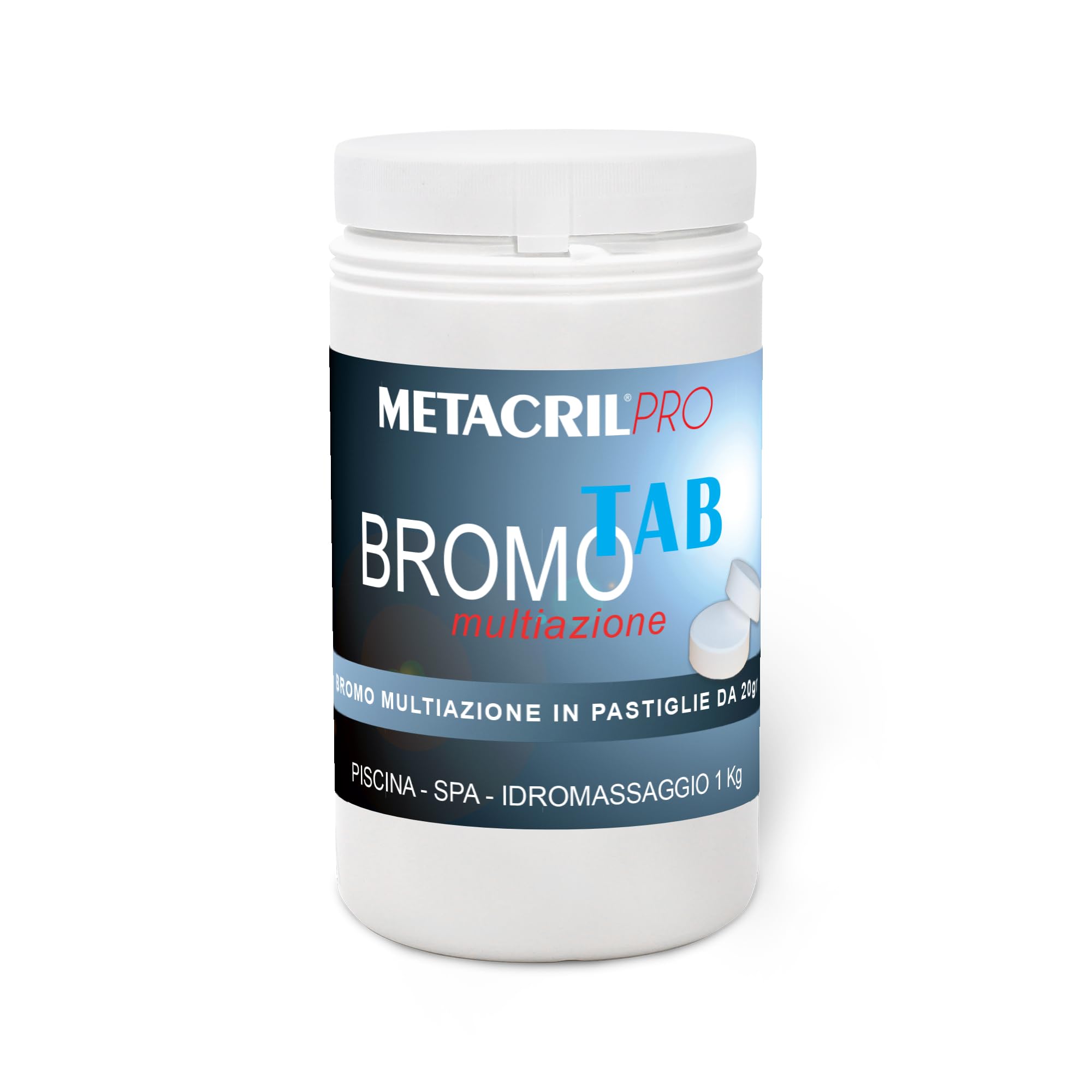 Brome multiazione Tab – sanificante à Base de Brome 3 Actions en tablettes de 20 GR – 1KG