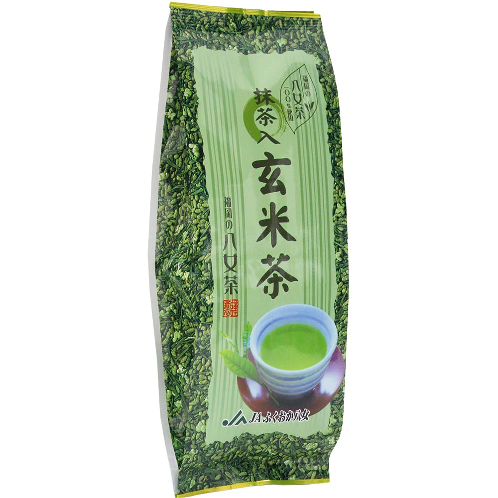 Brand Japanese Green Tea Yame Matcha Genmaicha 100 Yamecha Japanese Green Tea mixed with roasted brown rice Matcha — view 2