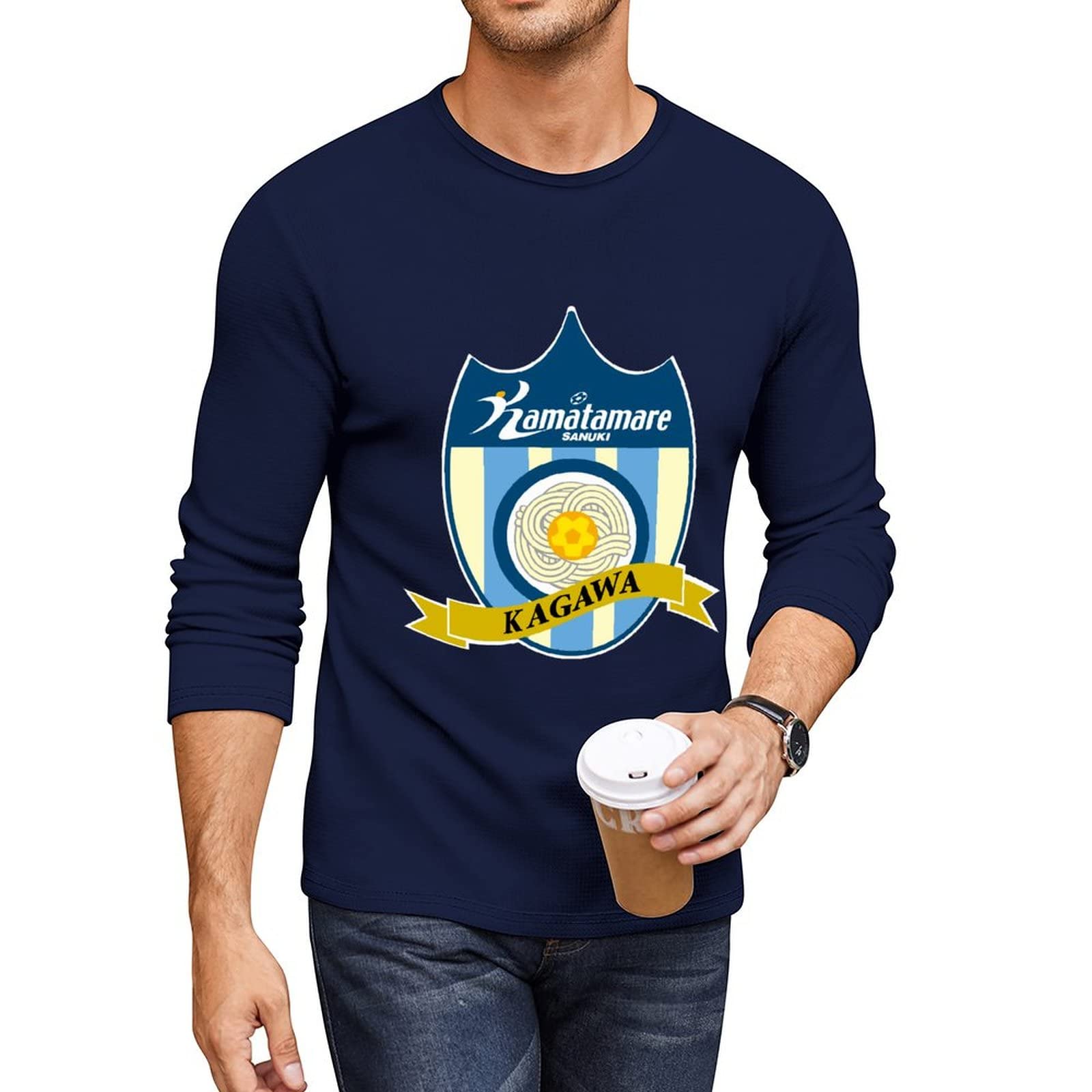 Amazon.co.jp: カマタマーレ讃岐 Tシャツ メンズ 長袖 上着 日常着用