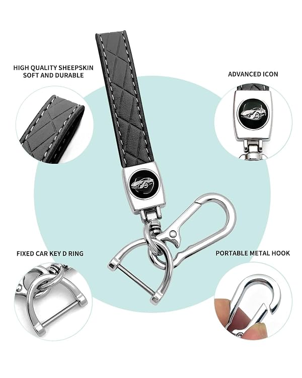 HAOYOUMEI Suitable For BMW Key.Advanced soft TPU key case is compatible with 1 X1 X3 2 X4 4 X5 5 X6 M5 M6 6 7 F20 3 GT3 GT5 key 360 Degree full protection key (Type A Black Key Cover + key chain set) by HAOYOUMEI - Image 6
