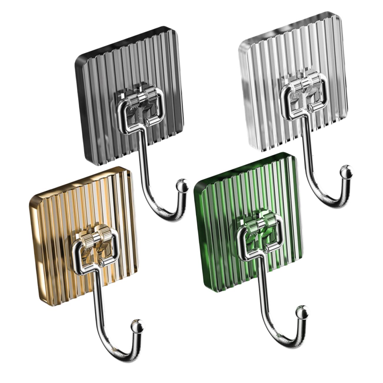 IMIKEYA 16piezas Ganchos De Pared Autoadhesivos De Inoxidable Para Colgar Cocina y Baño Ganchos Resistentes y Versátiles Para Ropa y Accesorios