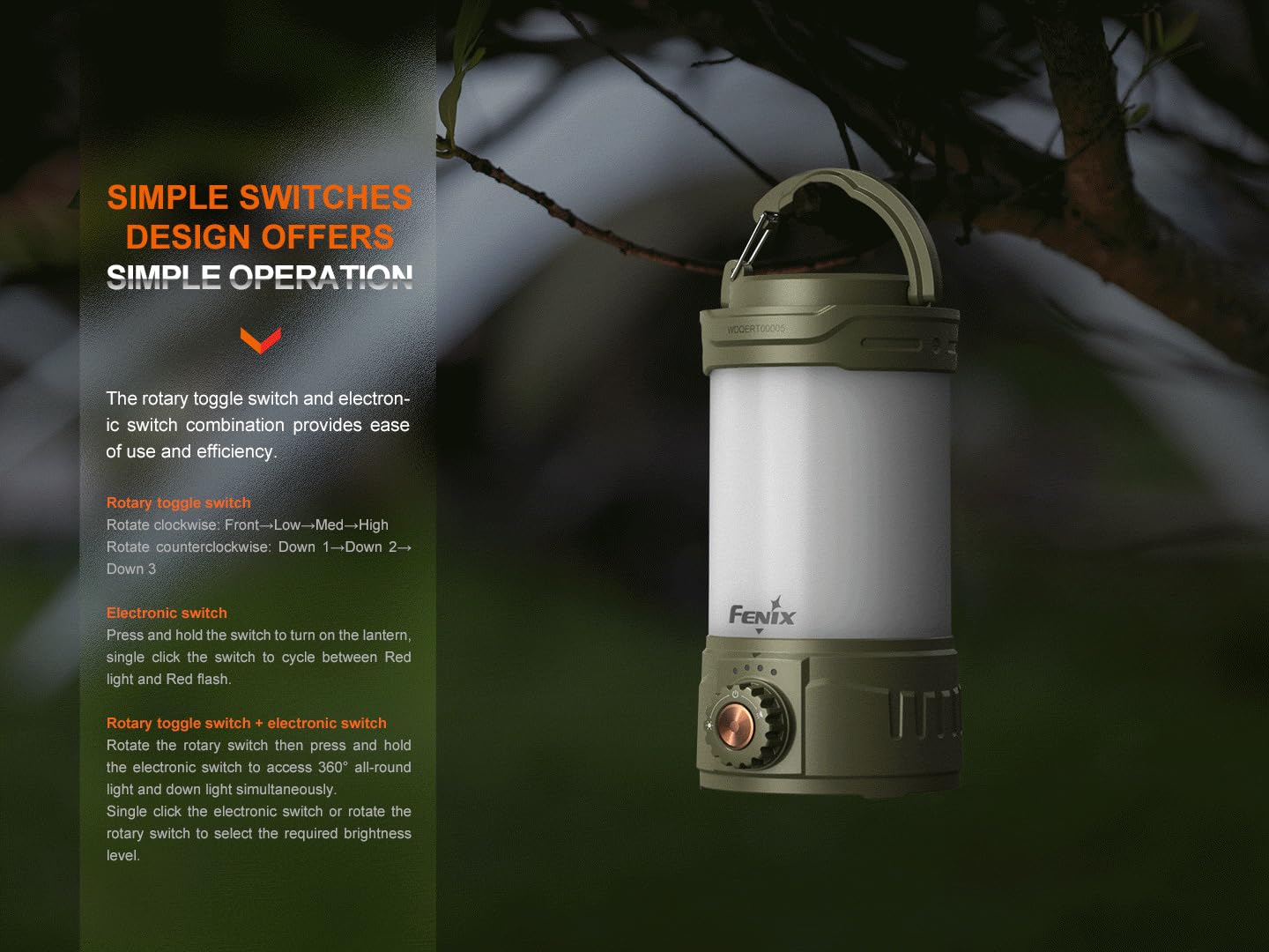Fenix CL26R Pro - Lampada da campeggio a LED + power bank max. 650 lumen, luce bianca e rossa con batteria da 5.000 mAh e USB-C ricaricabile, colore: Grigio mimetico