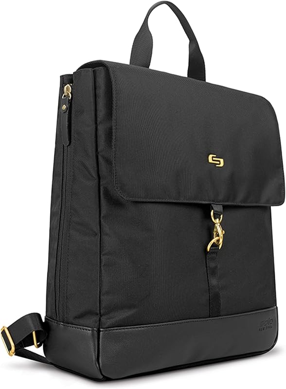 Solo New York Mochila híbrida para mujer – Bolsas de mano para trabajo y viajes, bolso para portátil con compartimento acolchado, bolso profesional, correa de hombro ajustable, se adapta a computadora de 13,3 pulgadas – Austin, negro