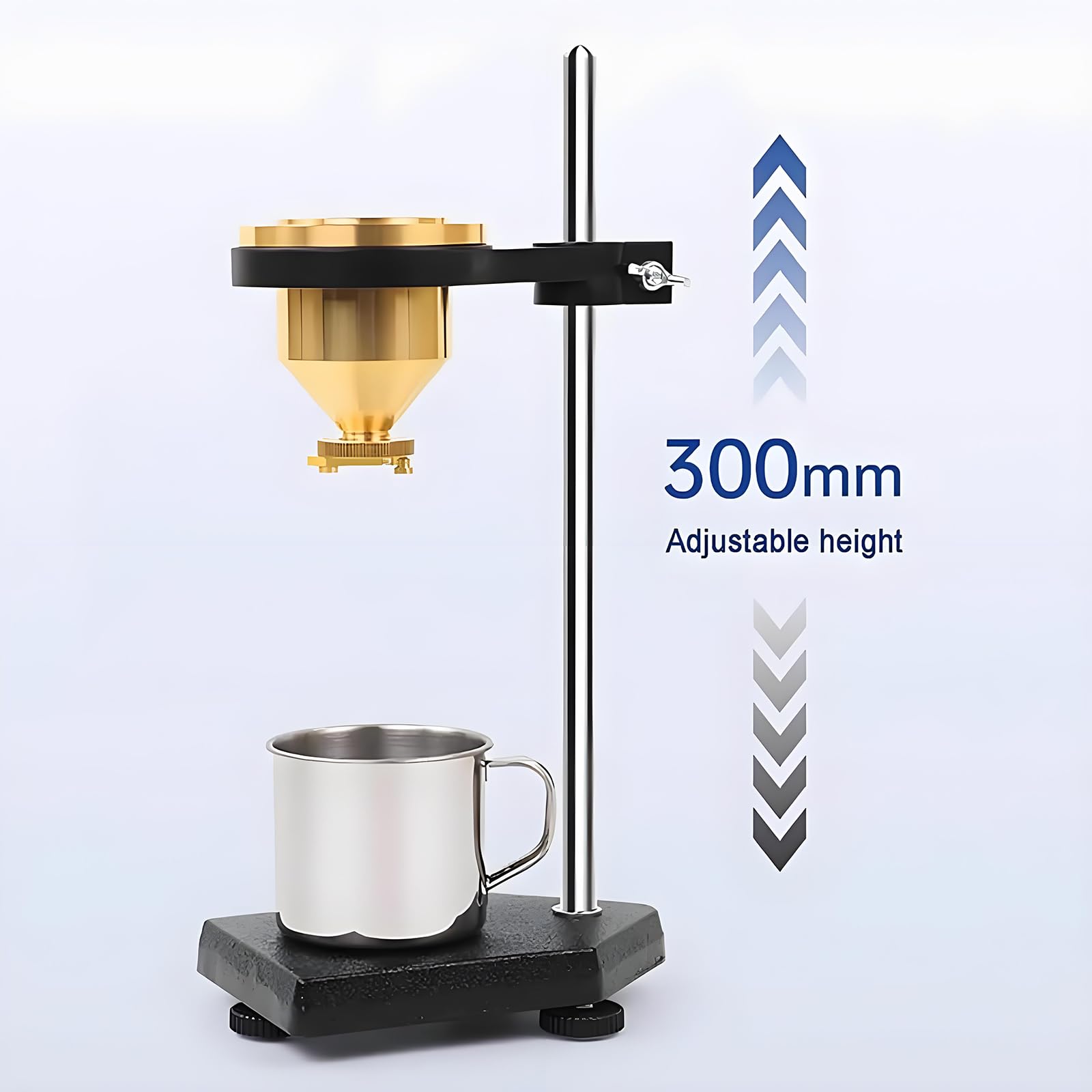 Probador De Viscosidad Líquida, 4 Copas De Flujo con Viscosímetro, Cronómetro, Soporte De Altura Ajustable Y Base Estable. Se Utiliza para Medir La Viscosidad De La Pintura En Un Rango 30-100s