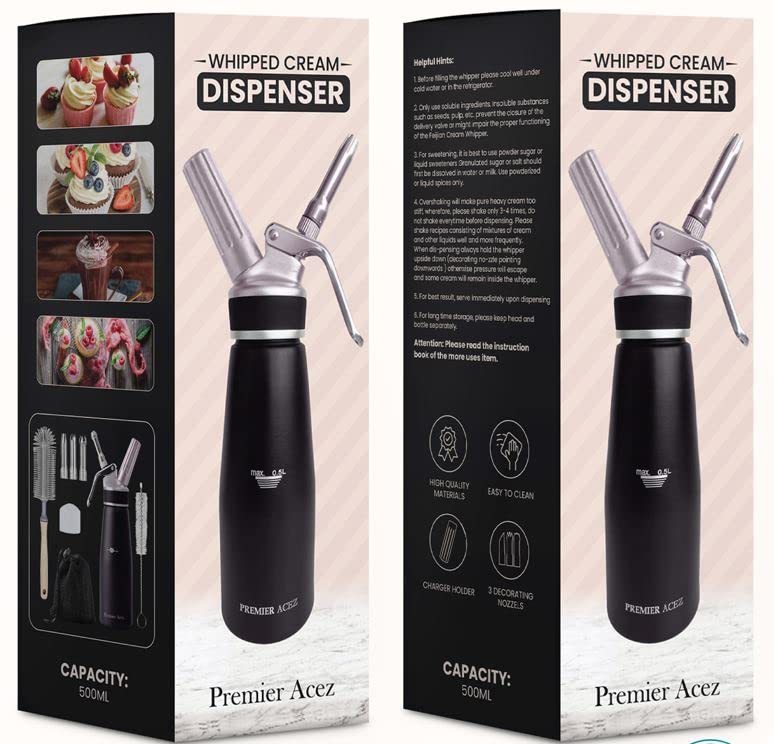 Amazon.com: Premier Acez Matt Black Whipped Cream Dispenser