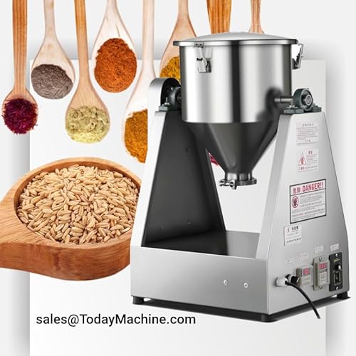 Loading powder in double cone mixer for efficient blending