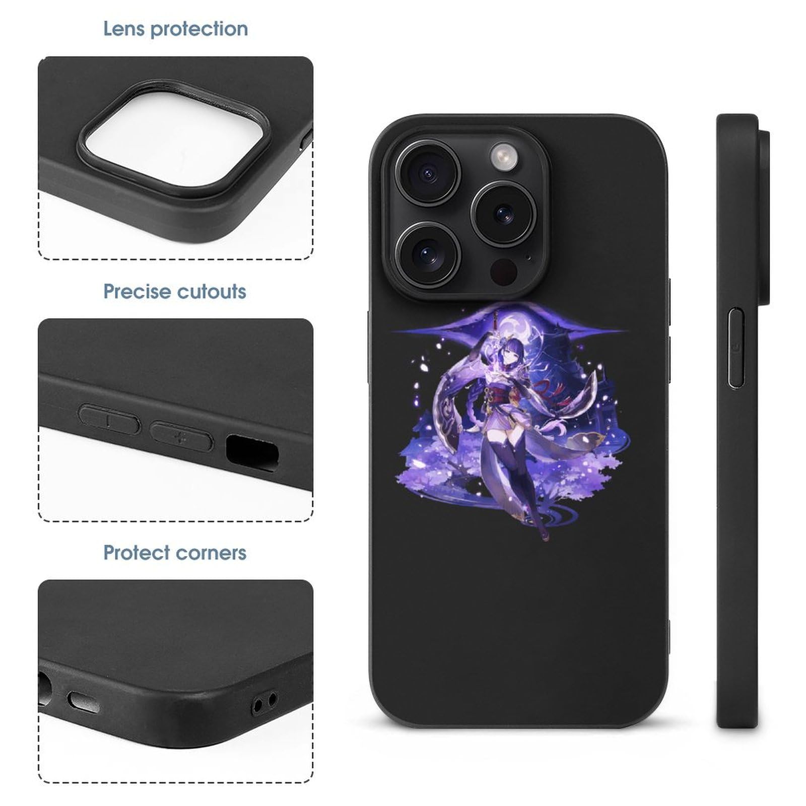 Amazon.co.jp: iPhone15 Pro 用 ケース 原神 げんしん 雷電将軍