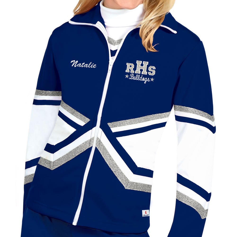 chassé Metallic Crossover Jacket For Cheerleading - Roy/Gol YS