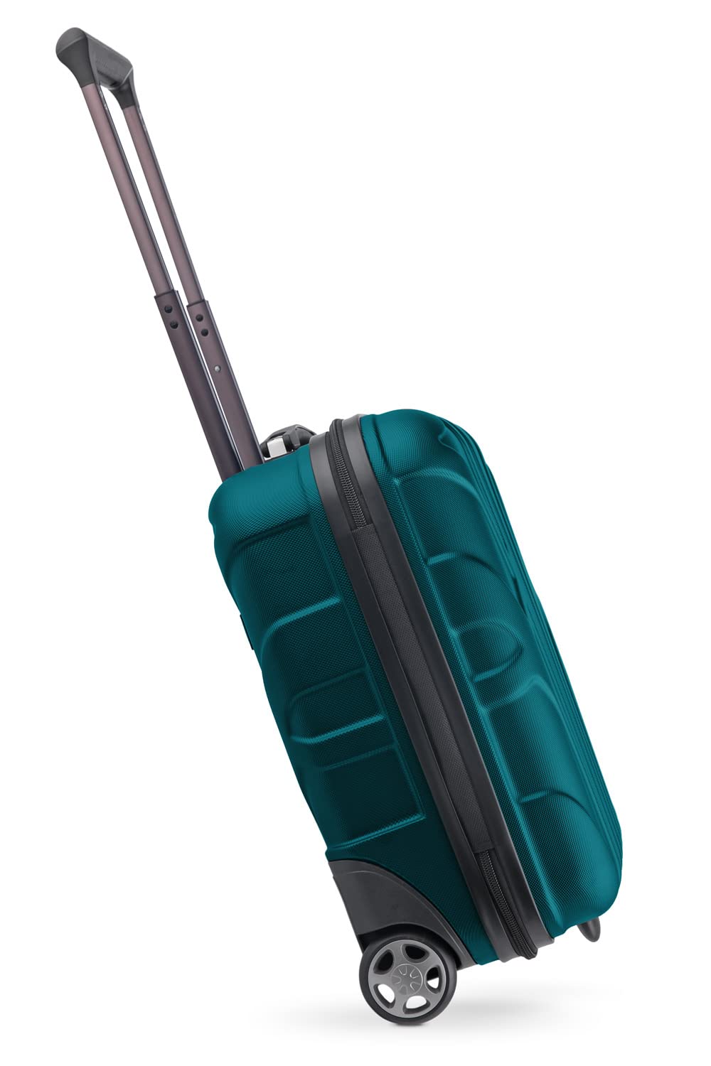 suitline Underseat Kabinentrolley 45x36x20 cm Hartschalen Bordcase ABS leicht 30 L mit 2 Rollen Teleskopgriff kleines Handgepäck für easyJet Kurztrip Flug Bahn Auto Reise, Aquagrün