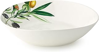 Olivia 128-Ounce Stoneware Large Serving Bowl - 13-Inch Mediterranean Ol...