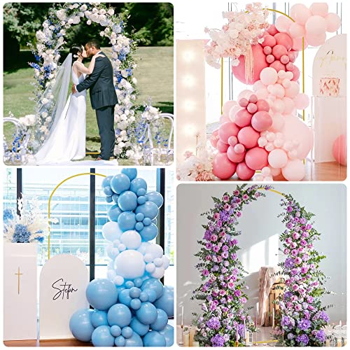 Image of Putros Arch Backdrop Stand, 6.6ft, Metal Wedding Arch Stand, Gold, Arched Background Frame for Birthday Party, Baby Shower, Graduation, Photography Decoration