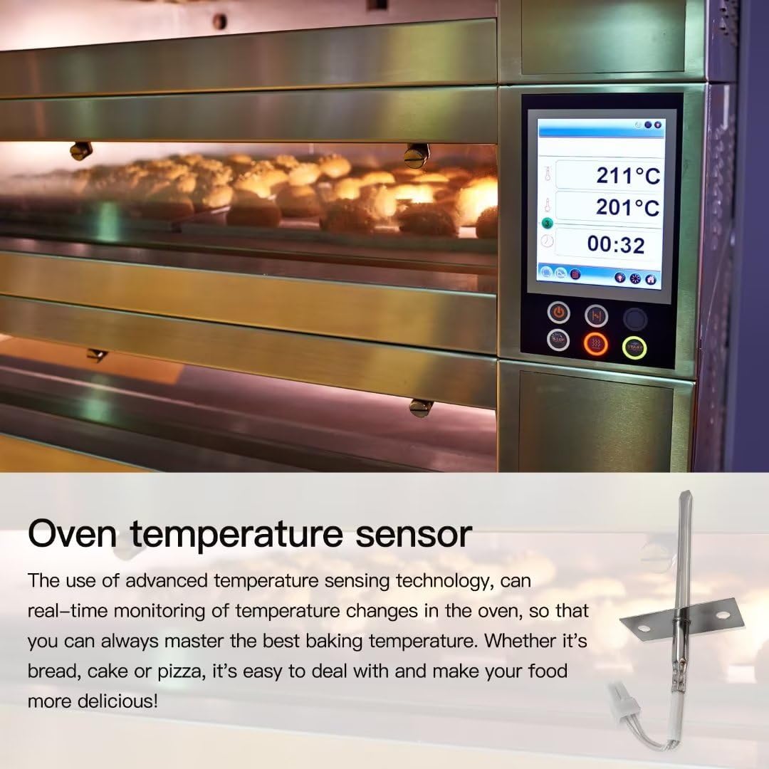 Oven display showing temperature readings, with the W10131825 sensor inside the oven