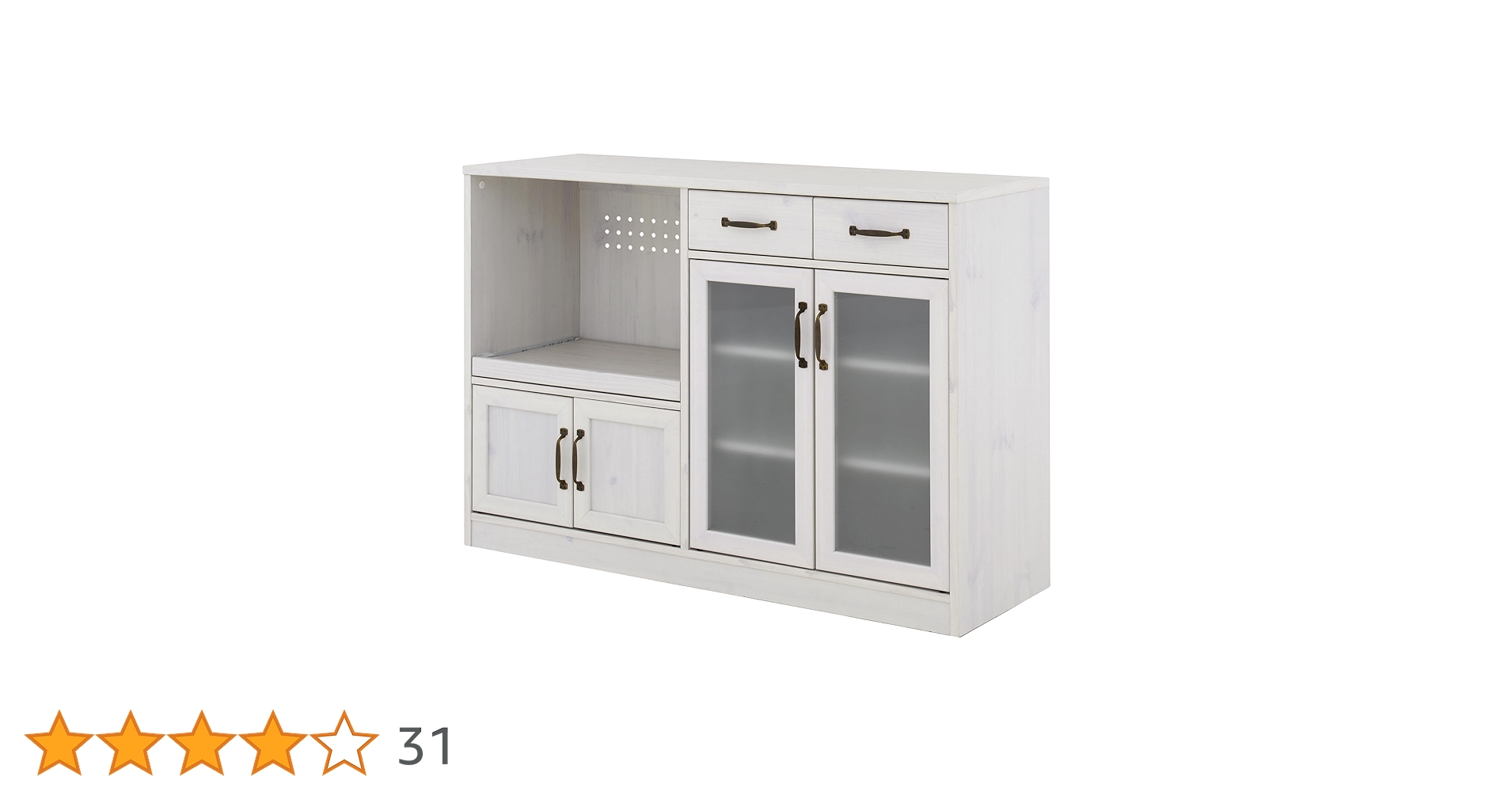 完成品120cm LUK80-120L ホワイト レンジボード 大型レンジ対応 Amazon