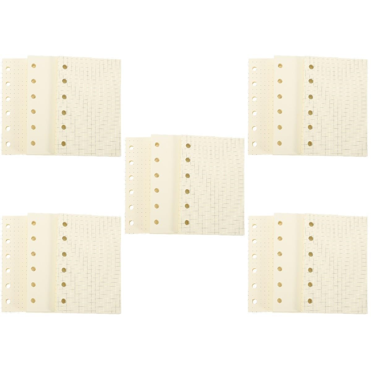 Lurrose 5 Pezzi Ricariche per Quaderni Carta per Planner Include Pagine Vuote Puntinato per Raccoglitori e Agenda Facili Utilizzare e Trasportare