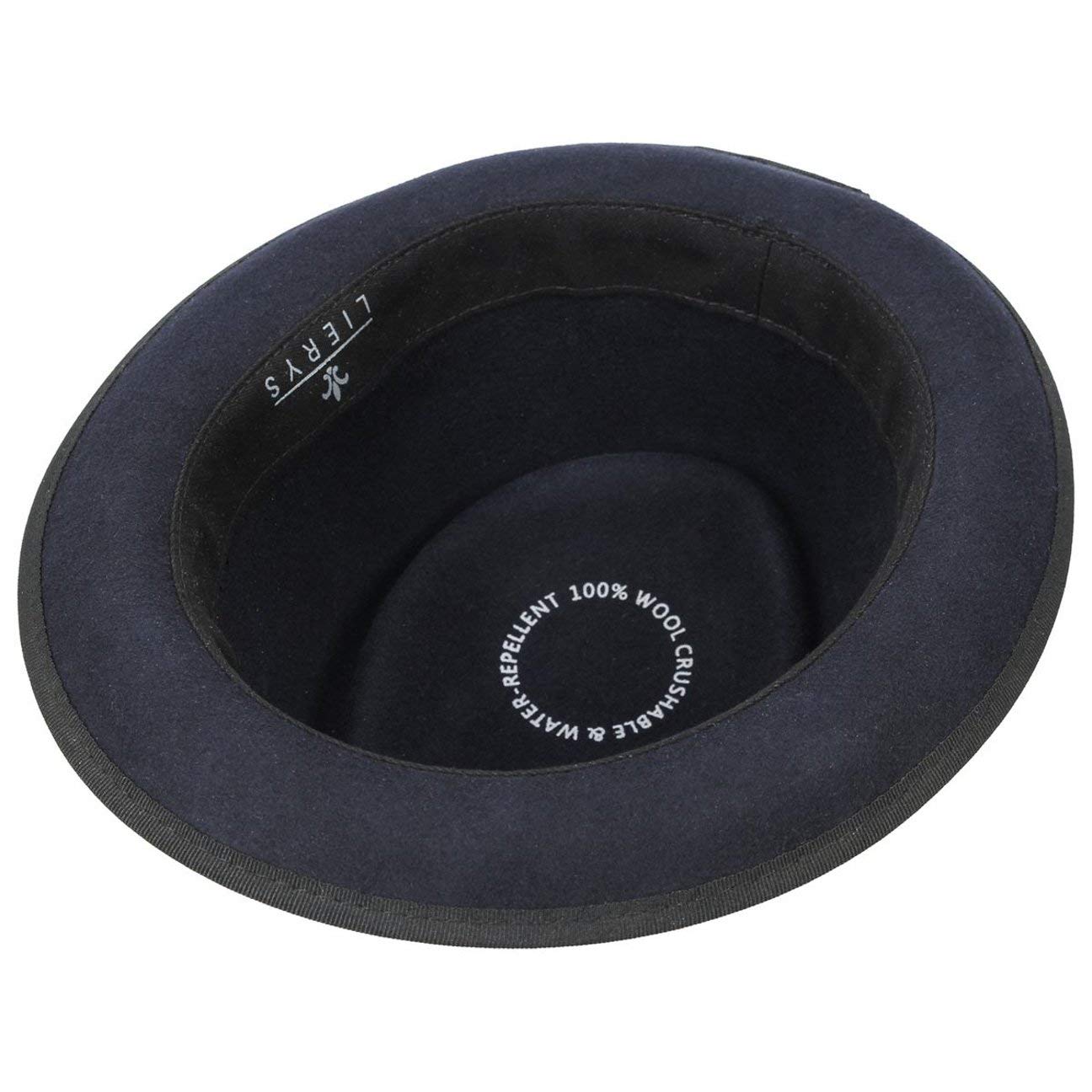 LIERYS Fedora Pork Pie Feltro di Lana Donna Uomo Porkpie Impermeabile Ripiegabile Cappello Estate Inverno
